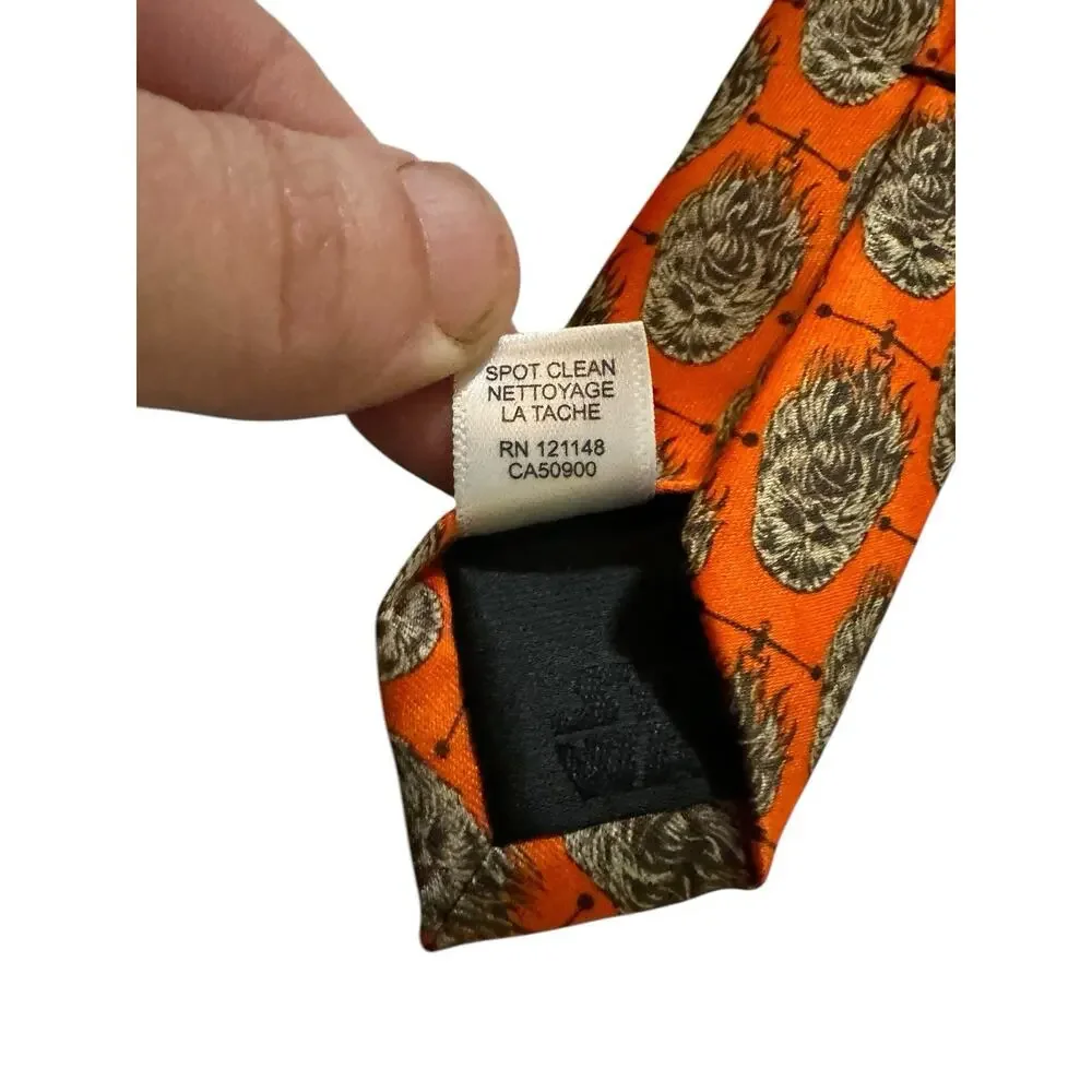Star Wars Chewbacca APO All Over Print Novelty Necktie Orange Polyester